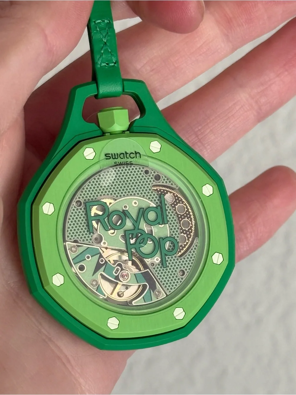 Swatch Royal pop green eight watch